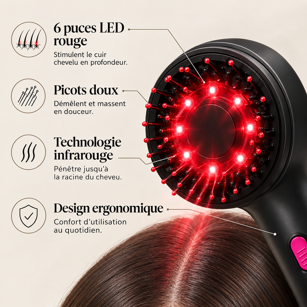 Brosse massante Harelia