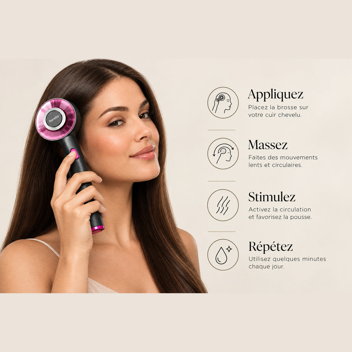Brosse massante Harelia